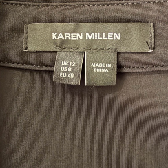 Karen Millen Emerald Green Shirt Dress with Black Trim - Picture 13 of 15